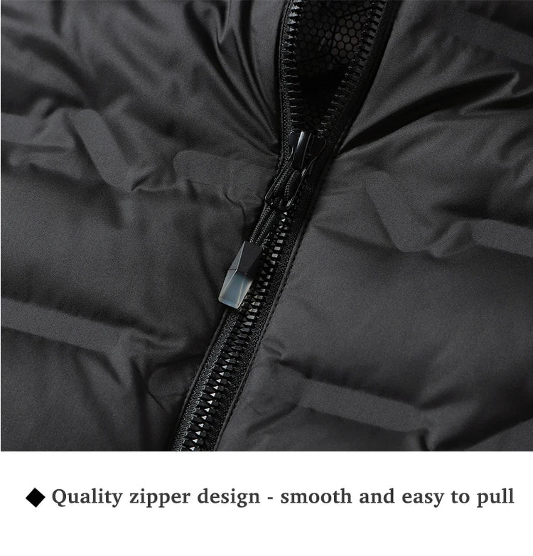 EUMERGX Men's Down Jacket Winter Warm Duck Down Lightweight Padding Jackets Camping Climbing Trekking Graphene Lining Coat
