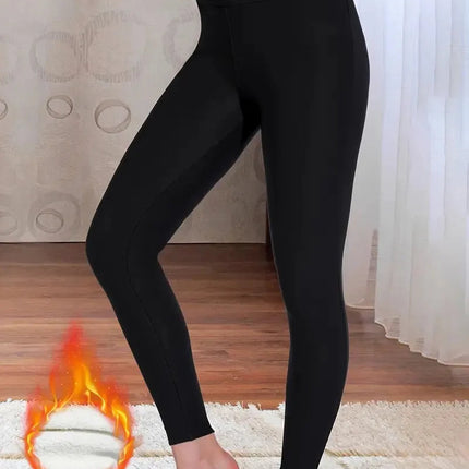 Winter Thicken Warm Leggings Women Lamb Cashmere Joggers High Waist Fleece Elastic Tights Warm Tights Pants Slim Velvet Legging PlatiNum