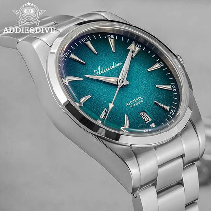ADDIESDIVE Luxury 39mm Men Automatic Watch 8215 Mechanical BWG9 Super Luminous 100m Waterproof Watches Bubble Glass Men‘s Watch
