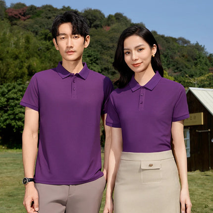 100% cotton work polo shirt, custom pure cotton polo, corporate culture short-sleeved T-shirt, embroidery, print, logo, word