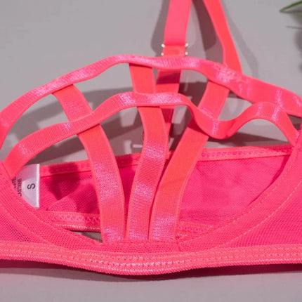 Toucheart Erotic Underwear Hollow Out Girl Complex Gathertogether Chest Support Straps Sexy Seductive Coquette Private Split Kit