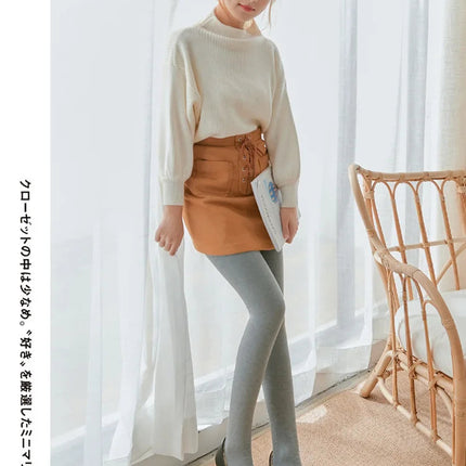 Women's Fall Winter Ribbed Vertical Stripe Thermal Leggings Fleece Thickened  Street Ready Seamless High Waist Thermal Pants PlatiNum