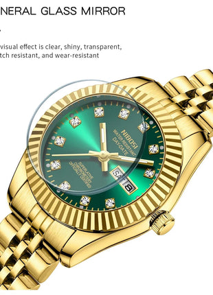 NIBOSI Orologi da donna con diamanti Orologio da donna casual di moda di lusso delle migliori marche Orologio da donna con data settimanale automatica impermeabile Reloj platinumshop