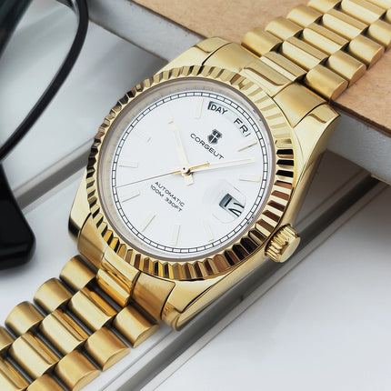Custom Logo Diy 36/39MM Dial Automatic Mechanical Watches For Man Week Date Type Sapphire Luxury Waterproof Diving Man Watches