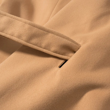 5 Colors New Autumn High Collar Woolen Cape Coat Tie Bow Sashes Long Bat Sleeve Front Buttons Cloak Shawl Jacket Loose Outerwear