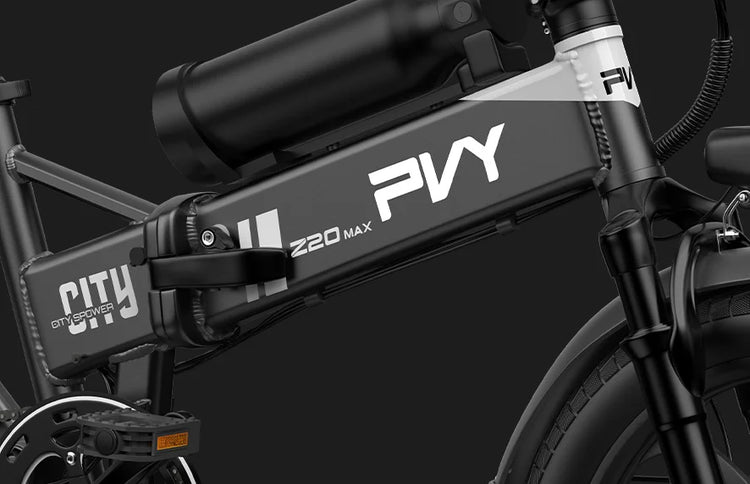 Bicicletta Elettrica Pieghevole PVY Z20 MAX con Sensore di Coppia, Doppia Batteria per Pendolarismo Urbano, E-bike a Pedalata Assistita con Autonomia di 25.6Ah