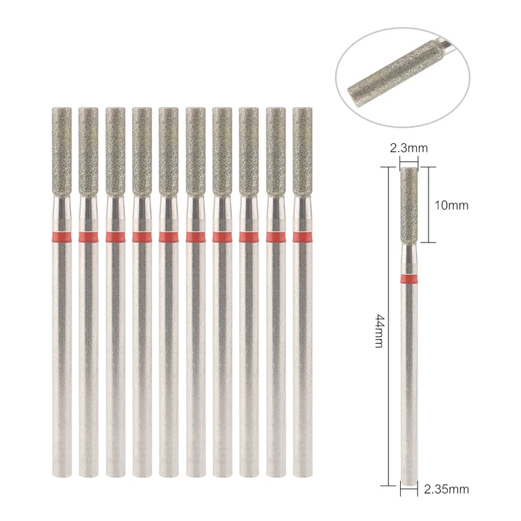 10Pcs Diamond Milling Cutter For Manicure Electric Nail Drill Bits Accessory Pedicure Machine Nail File Gel Remover Tool uñas Accesorios Y Herramientas