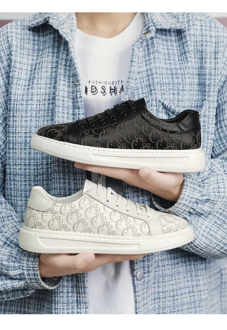 2026 Sneakers Casual Mens Designer Easy Matching Luxury Board Shoes Fashion Split Leather Flat Platform Gym Shoes