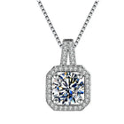 925 Sterling Silver Necklace For Women Round Pendent Sparkling Pave CZ Necklace Fashion Anniversary Birthday Jewelry Gifts N325 PlatiNum