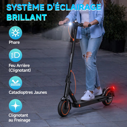 Monopattino Elettrico TODIMART T3 Smart APP, Motore Potente 350W (500W di Picco), Batteria 36V 7.8Ah, Autonomia 20-35KM, Scooter Elettrico per Adulti con Doppio Freno