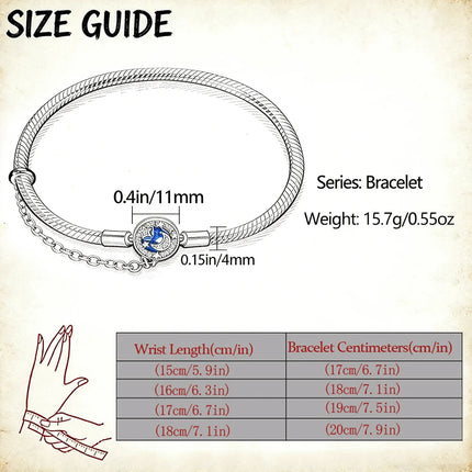 Nuovo Bracciale Originale in Argento 925 con Quadrifoglio Portafortuna e Catena a Serpente, Adatto per Gioielli Fai-da-Te da Donna PlatiNum