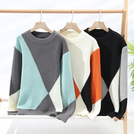 Pull Homme New Winter Top Grade Luxury Handsome Pullover Men Korean Harajuku Mens Christmas Sweaters Thick Warm Sweater Man