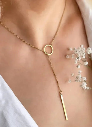 Collana impilabile a tre strati in argento sterling 925 da donna con ciondolo a striscia semplice, gioielli con catena a clavicola ipoallergenica impermeabile PlatiNum