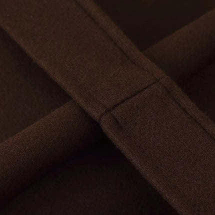 KONDALA Women Fall Casual Elegant Cloak Jacket Stand-Collar Soft Tweed Belt Jacket New 2026 Autumn Winter Trendy Cape Style Coat