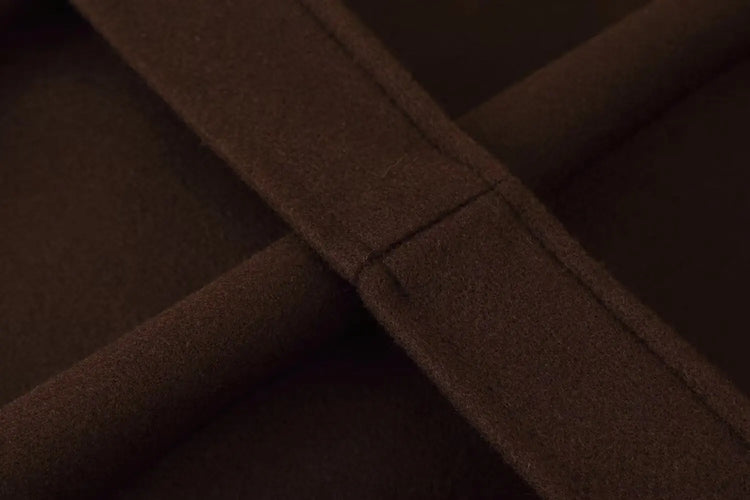 KONDALA Women Fall Casual Elegant Cloak Jacket Stand-Collar Soft Tweed Belt Jacket New 2026 Autumn Winter Trendy Cape Style Coat