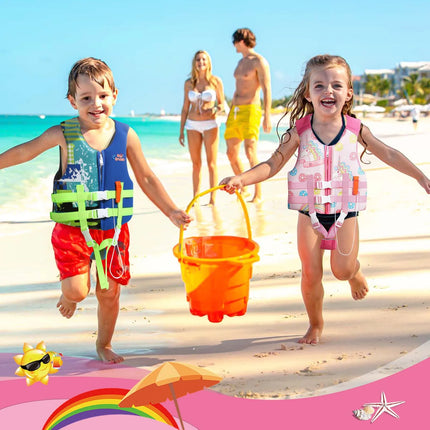 HeySplash Kids Swim Vest Float Jacket Swimming Pullover Swimsuit with Adjustable Strap Floating Vest for Toddlers