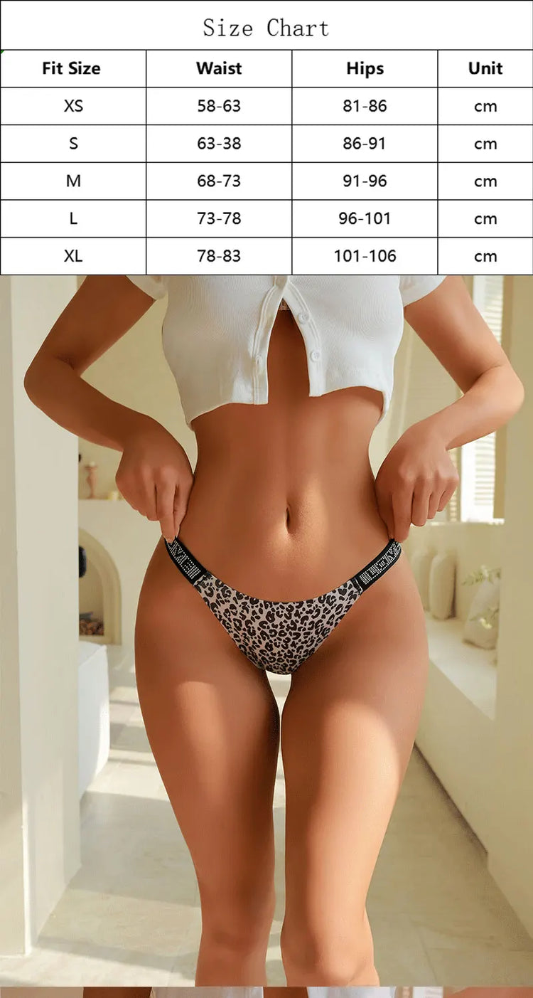 3Pcs/Set Seamless Low Waist Sexy Panties Women Thongs Rhinestones Letter Diamonds G-string Sports Thong Shorts Briefs T-back