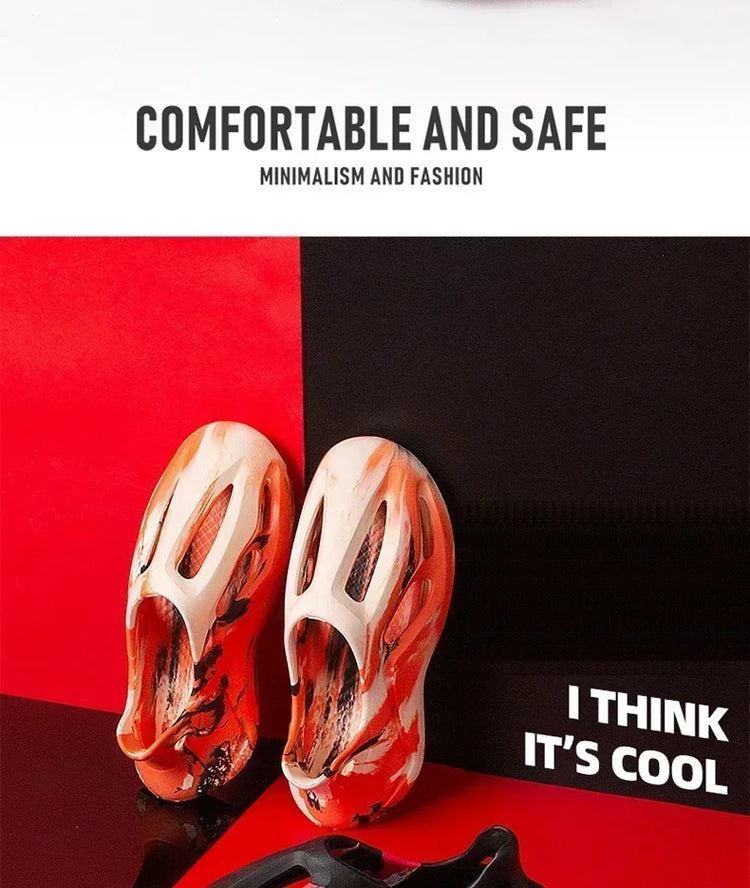 Pantofole con piattaforma mimetica unisex Materiale morbido EVA Tecnologia di stampaggio ad iniezione Scarpe casual da spiaggia per uomo donna
