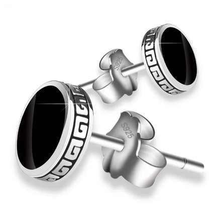 Lihong Orecchini in argento 925 personalizzati Orecchini singoli da uomo Gioielli hip-hop punk di strada platinumshop