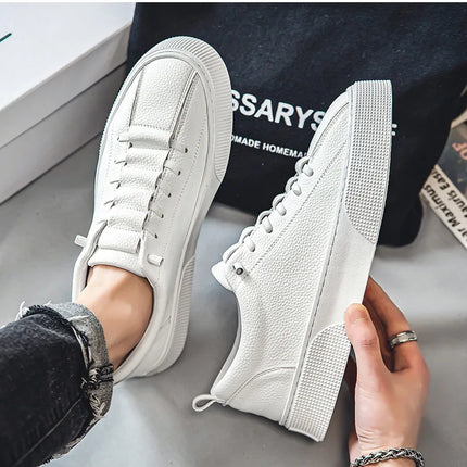 Sneakers for Men  Fashion Casual Lace Up Round Toe Flat White mens Running Sport Shoes Zapatillas Deportivas Hombre