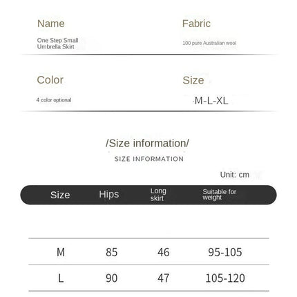 100% Merino Wool Mini Skirt Korean Women's AutumnWinter Fashionable Solid Color Elastic Waist Knitted Pleated Skirt PlatiNum