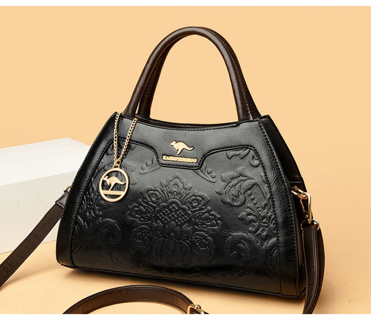 New Women Bag Luxury Designer Cowhide Handbags for Women Famous Brands Crossbody bag for Women Leather Shoulder Bags Sac a main PlatiNum