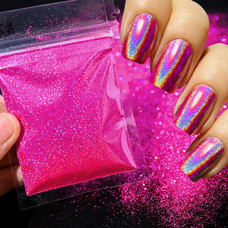 10g/Bag Glitter Snow White Nail Art Sugar Powder Sweater Laser Shiny Decoration Chrome Powder Woolen Candy Effect Nails 2027