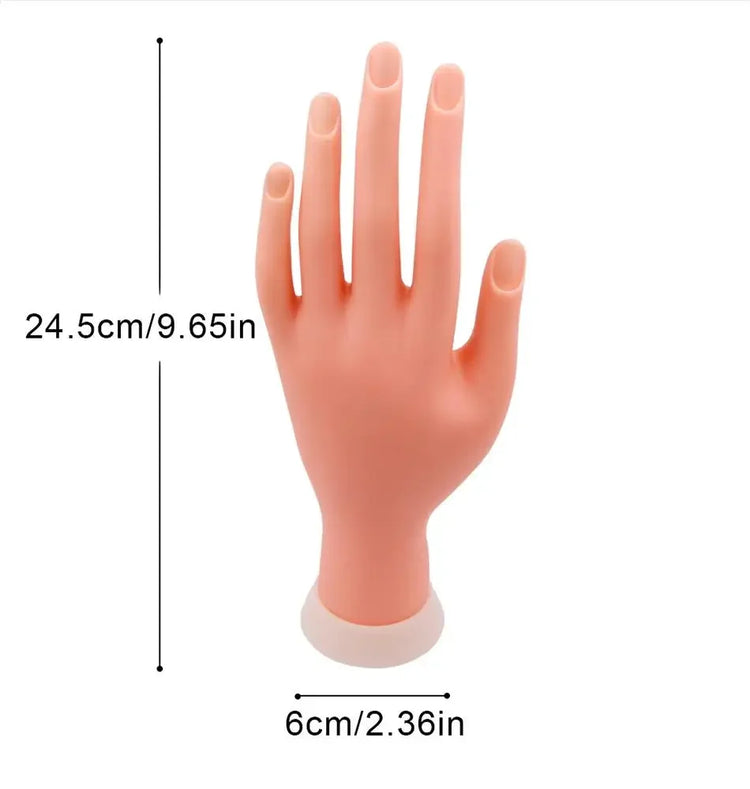 Nail Art Training Fake Hand Display False Tips UV Gel Polish Painting Tools Manicure  Practice Model 2028
