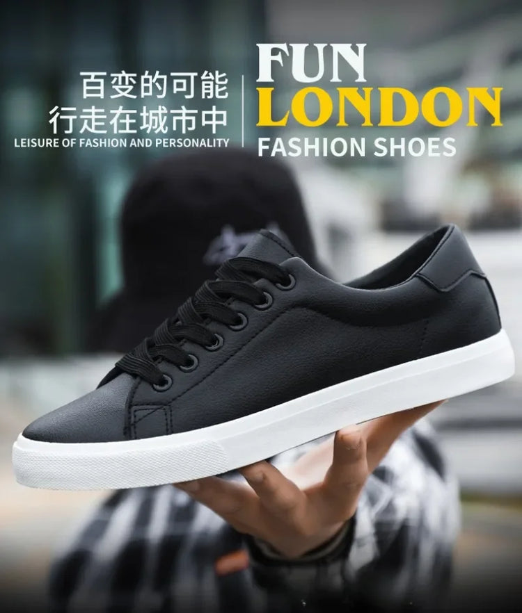 Classic Men Leather Casual Shoes High Quality Comfortable Platform Sneakers Men Flats Shoe Loafers British Jogging Shoe Hot Sale
