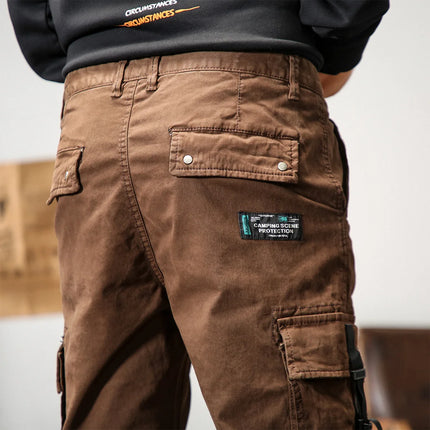 6 Pockets Joggers Cargo Pants Men Black Khaki Pants Men Slim Military Tactical Brown Work Trousers For Men Safari streetwear