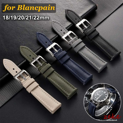 Cinturino per orologio in tela di nylon 18/19/20/21/22mm per Omega per Blancpain Sailcloth cinturino impermeabile cinturino da polso in pelle a sgancio rapido