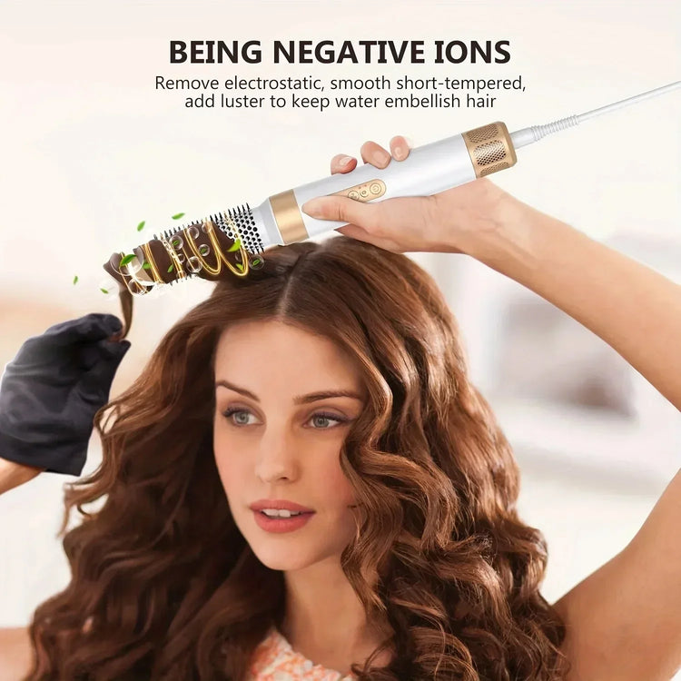 Tinsol 7 in 1 Hair dryer Professional Negative Ion curling Iron Hair Straightener Brushless Motor High Speed Hair Dryer Hot Comb