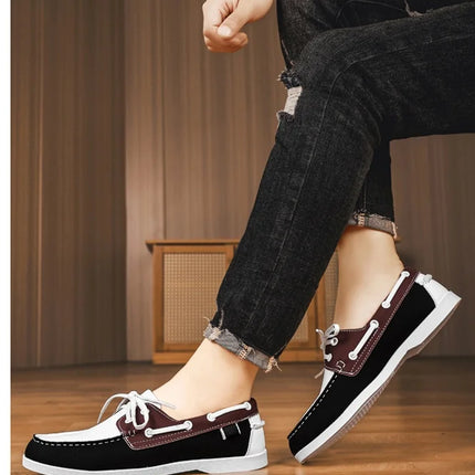 Mocassini da uomo Design Scarpe da barca Pelle PU Alta qualità Comodo Slip-On Morbido Piatto Versatile Scarpe da guida alla moda Mocassini