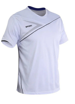 2025 Summer New Men's Quick drying Short sleeved Gym Running Moisture absorbing Round Neck T-shirt Training Exercise Gym Sweatsh PlatiNum