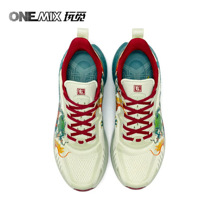 Onemix Original Designers Chinese Style Running Shoes for Men Luxury Women Shoes Breathable Sports Shoes Male Outdoor Sneaker PlatiNum