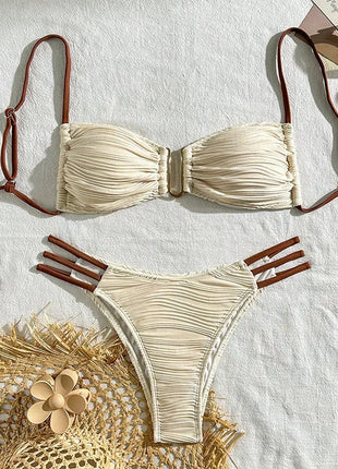 Nuovi Bikini Sexy 2025 Costumi da Bagno Donna Push-Up Abbigliamento da Spiaggia Femminile Costumi da Bagno Brasiliani Set Bikini per Piscina PlatiNum
