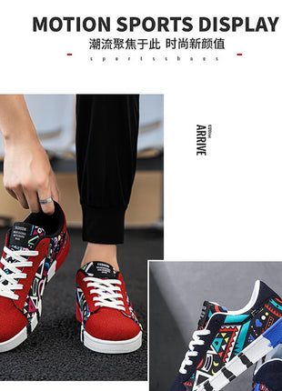 Nuove Scarpe Estive alla Moda per Uomo, Sneakers Sportive Antiscivolo da Passeggio, Scarpe Casual in Tela con Motivi, Zapatos Maschili