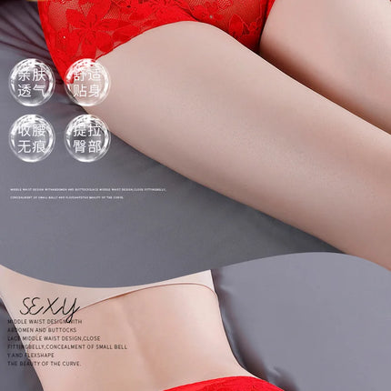 Transparent Lace Briefs Women Panties Girls Summer Underpants Plus Size Underwear Solid Color Sexy Lingerie XXL