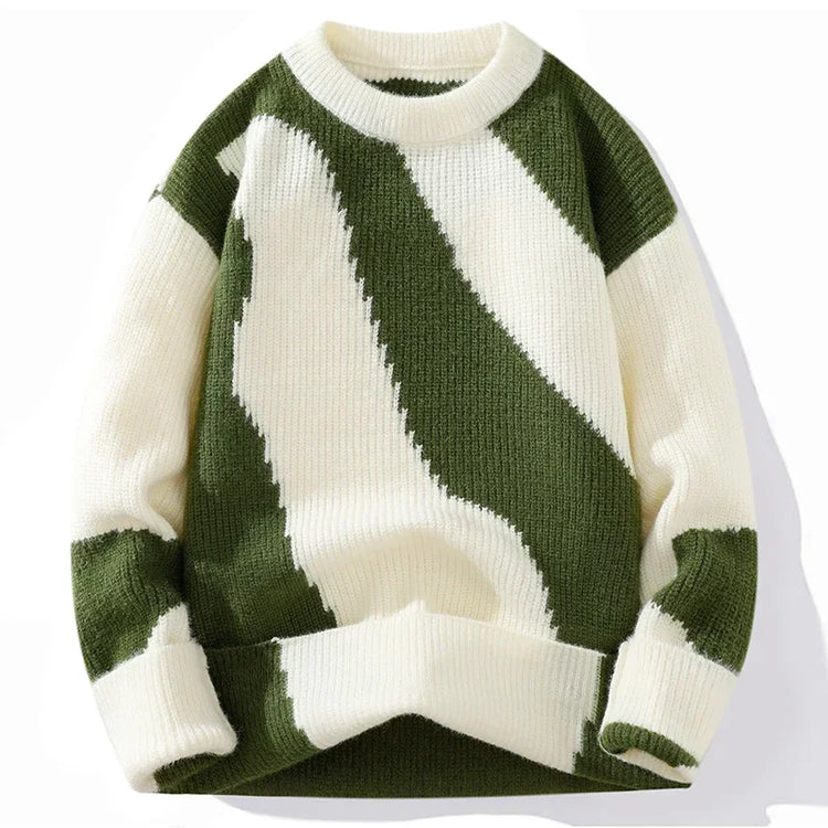 Winter Comfortable Fashionable Versatile Men's Distressed Sweaters Outdoor Fashion Trends Warm and Casual Knitted Sweaters