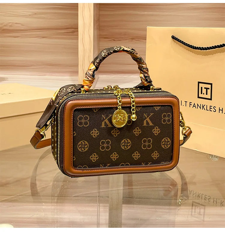 Brand Women's Bag 2025 New Style Light Luxury Western Style High Quality Handbag Designer Casual Versatile Crossbody Bag PlatiNum
