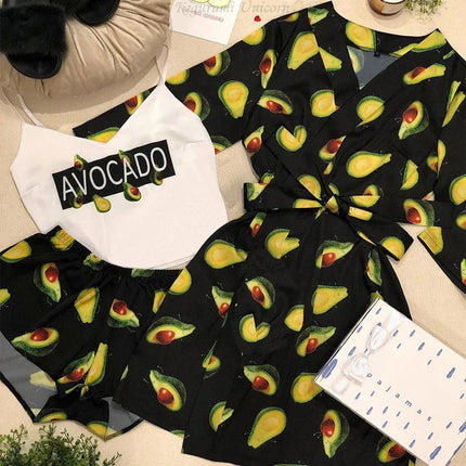 Pigiama in raso di seta sintetica Set da donna con cinturino superiore pantaloni da notte con stampa floreale pigiama autunnale abbigliamento da casa indumenti da notte abito da notte S-XXL