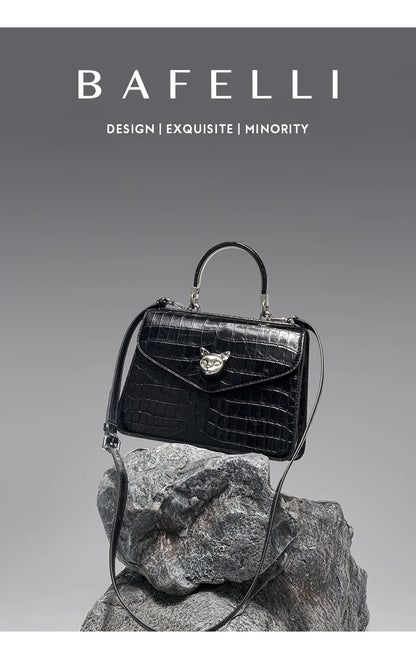 2025 BAFELLI CAT DONNA NUOVA PATTERN CROCODILE IN PELLE FASHION BORSA STYLISH BUSINESS FEMALE IN PELLE BRAND DI LUSSO OL PURSE