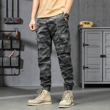 Spring Autumn Men Cargo Camouflage Pants Men Cotton Casual Breeche Bermuda Beach Jogger Pants Mens Trousers Male Dropshipping