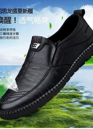 Mocassini da uomo in pelle PU antiscivolo appartamenti da passeggio traspiranti slip on da esterno scarpe casual per scarpe da ginnastica da guida per ufficio da lavoro maschile2