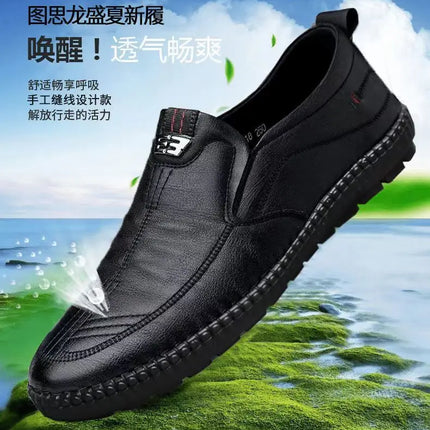 Mocassini da uomo in pelle PU antiscivolo appartamenti da passeggio traspiranti slip on da esterno scarpe casual per scarpe da ginnastica da guida per ufficio da lavoro maschile2