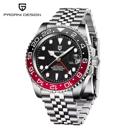 PAGANI DESIGN 2026 Nuovo Orologio Meccanico di Lusso da Uomo Batman 40MM GMT con Bracciale Jubilee, Vetro Zaffiro, Acciaio Inossidabile, Impermeabile, Automatico