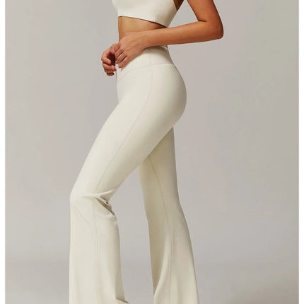 High Waist Wide Leg Pants Leggings Women Tights Fitness Bell-bottoms Yoga Elastic Leggings Push Up Gym Workout Flared Pants PlatiNum