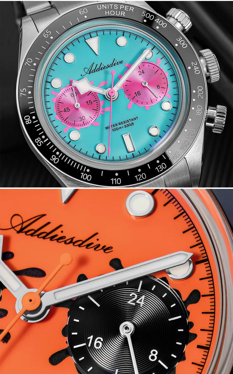 ADDIESDIVE 2026 New Luxury Quartz Watch K1 Bubble Mirror Glass100M Waterproof Ceramic Bezel Super Luminous Stainless Steel Watch