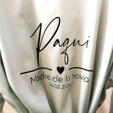 Hermana De La Novia Robes Personalizzato Madre De La Novia Kimono Personalizzato Setoso Abito da sposa da damigella d'onore Vestaglie estive in raso