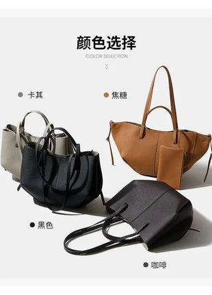 2026 Borse a Mano in Vera Pelle di Prima Qualità per Donna, Borsa a Spalla Grande di Alta Qualità, Borse da Viaggio, Borsa da Viaggio alla Moda per Donna, Marrone